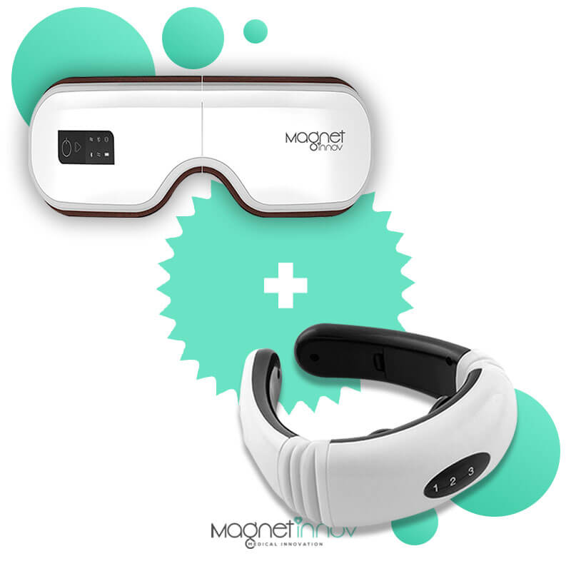 Pack: 1 Masajeador Ocular 2.0 + 1 Masajeador Cervical Terapéutico