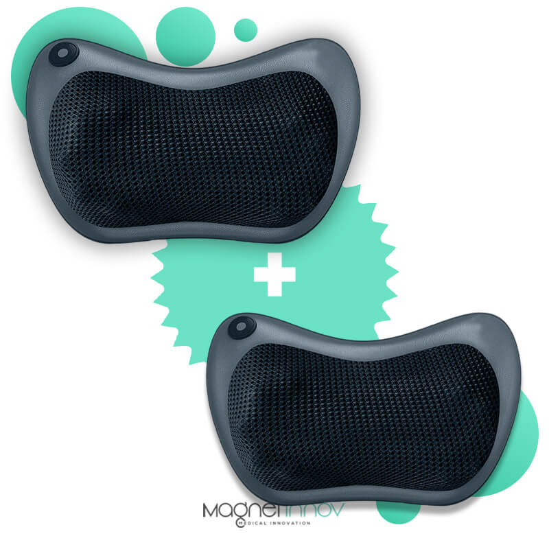 Pack : 2 Coussins de Massage Shiatsu Noir 