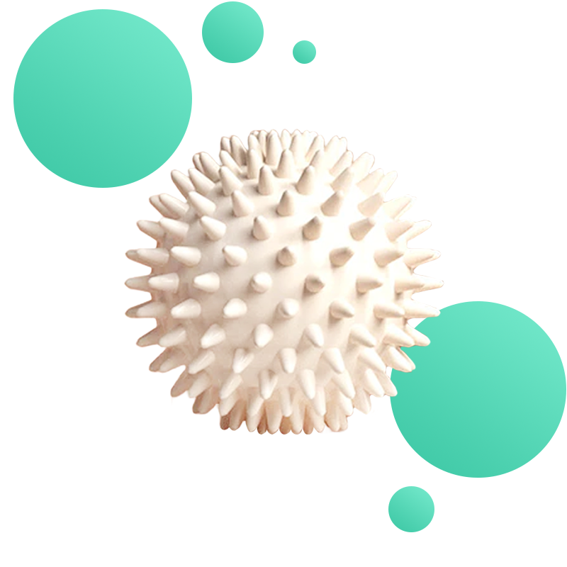 balle à picots de massage rose