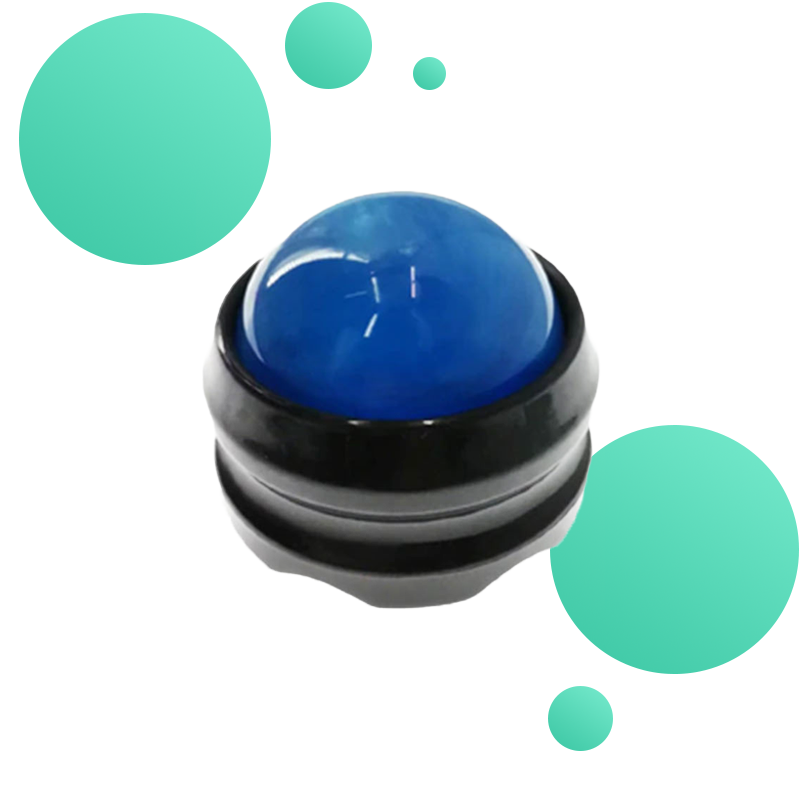 balle de massage main violet