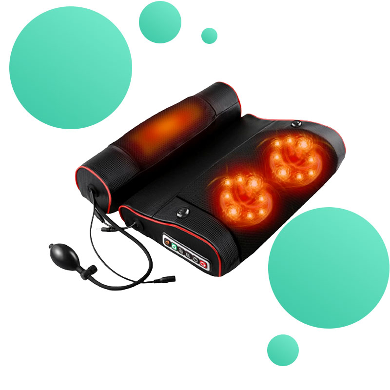 coussin de massage chauffant autonome Gris