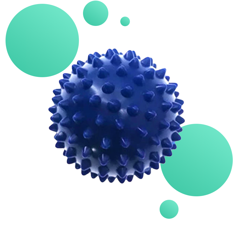 Long-lasting action massage ball