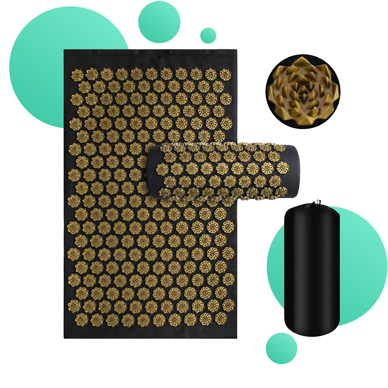 tapis acupression champ de fleurs