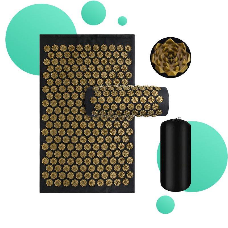 tapis de fleurs massage Jaune