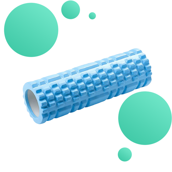 Rouleau De Massage Yoga 90cm EVA Bleu Tunturi - Idéal Pour Pilates Et Soulagement Musculaire