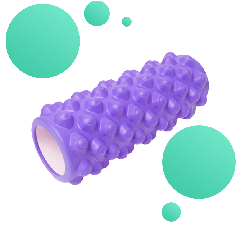 rouleau de massage avec picots rose