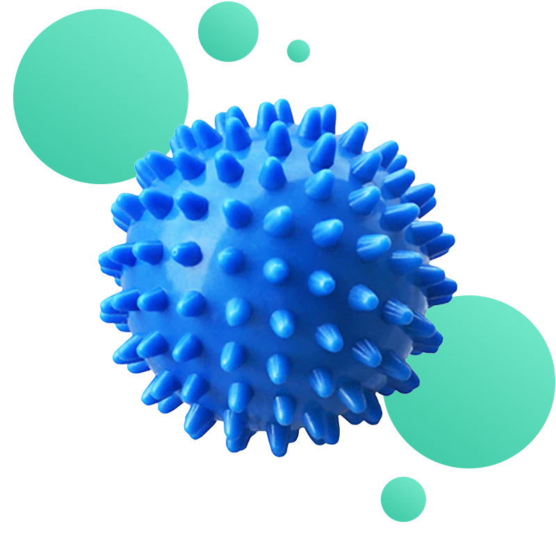 balles de massage à picots violet